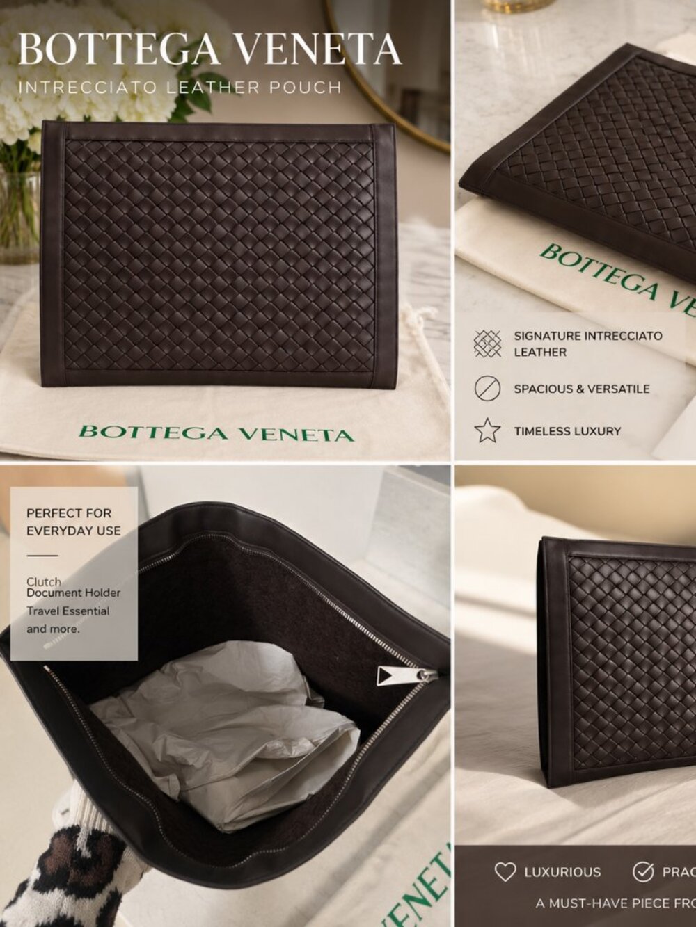 Bottega Veneta Bottega Veneta Woven Document Case